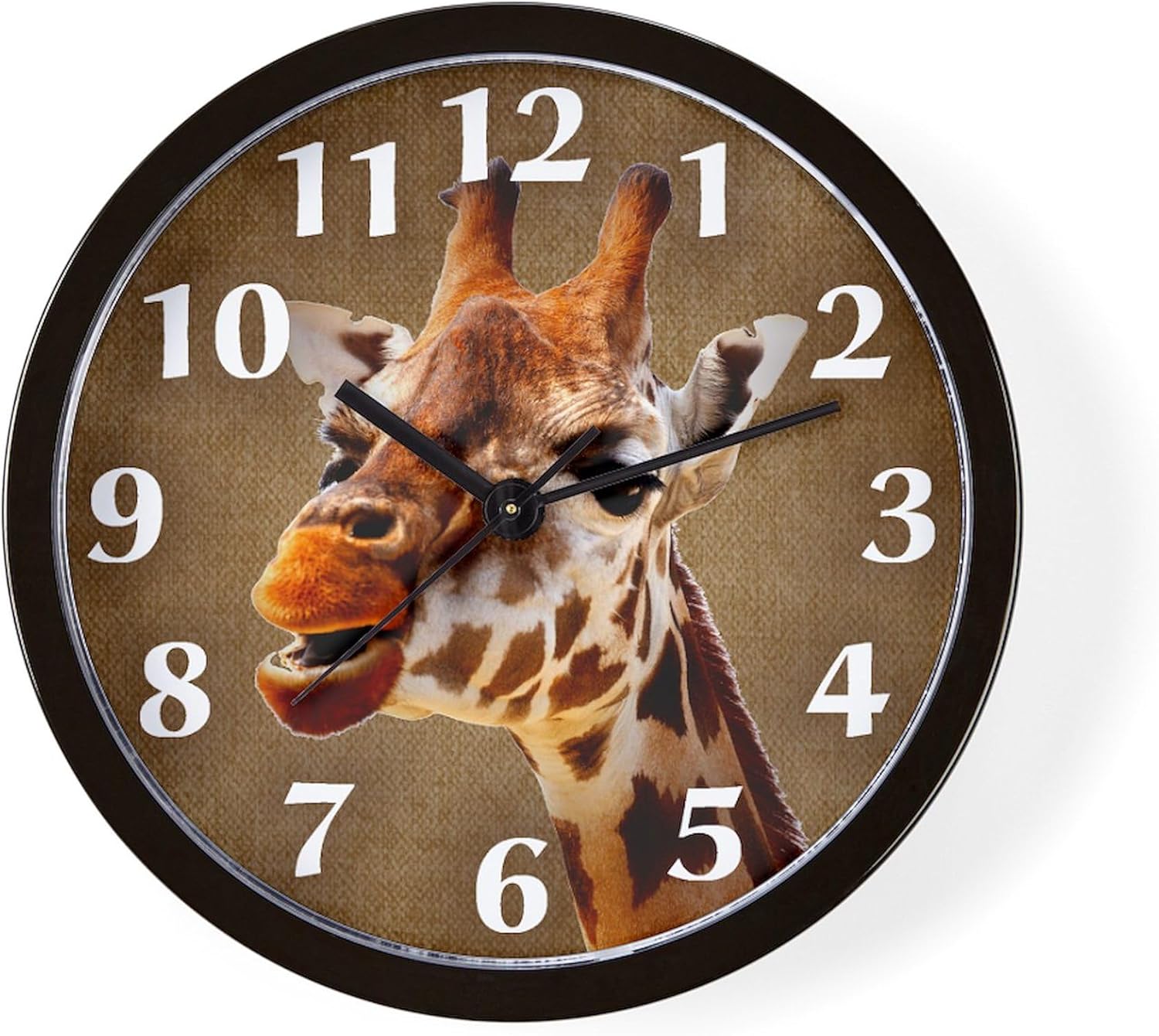CafePress Giraffe 10" Wall Clock for Livingroom, Kitchen, or Office