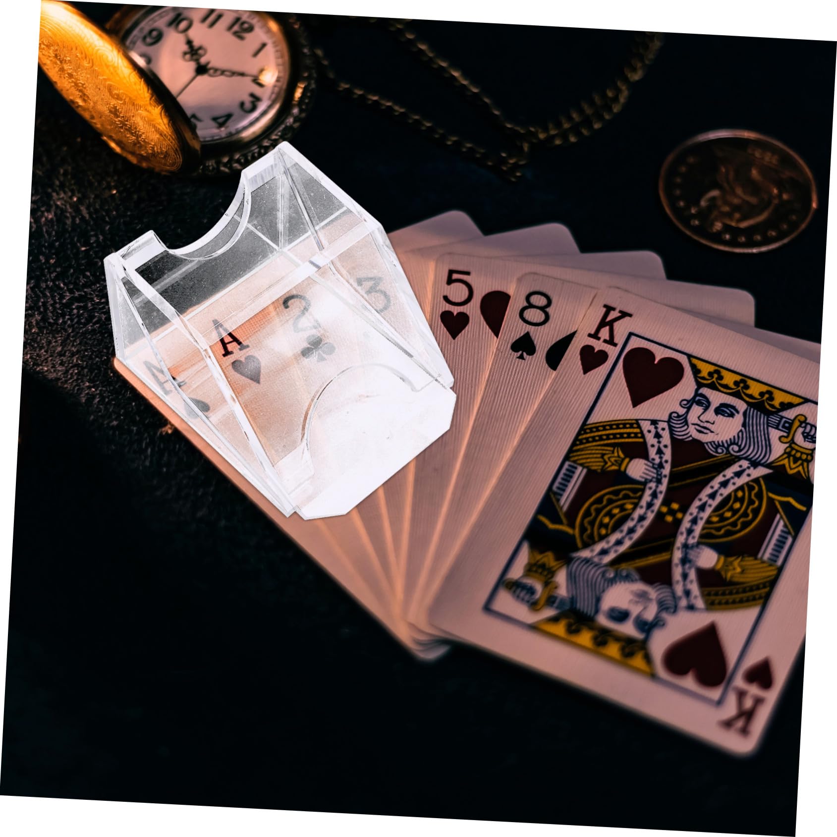 Repartidor de Cartas Acrílico y Diseño Resistente Bordes Redondeados para Juegos de Mesa para Partidas de Póker y Blackjack