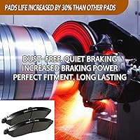 Vista 4 de Juego de pastillas de freno delanteras y traseras de 4 ruedas de repuesto de pastillas de freno de disco de cerámica para Nissan Pathfinder