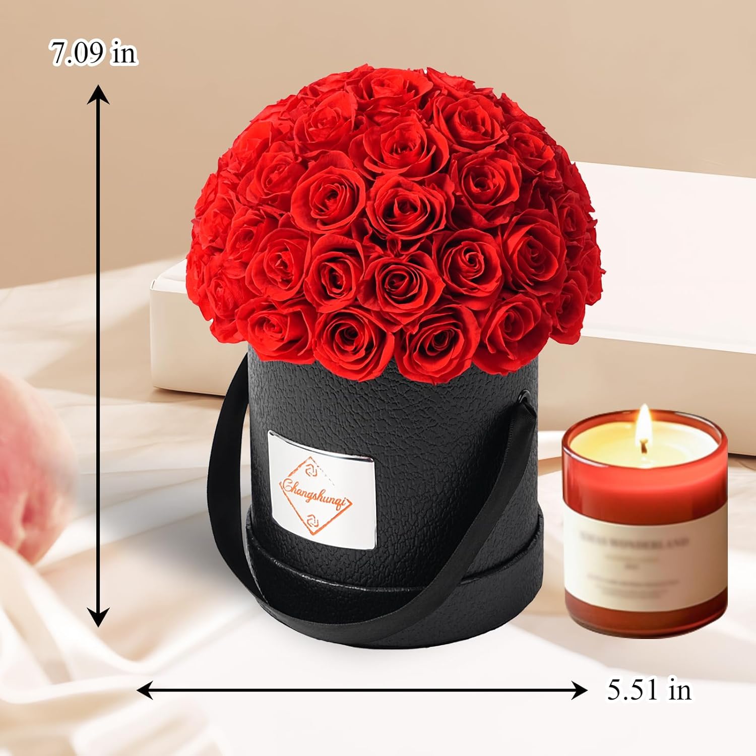 Changshunqi Flowers Roses Forever Gifts for Women - 49 Preserved Flowers Real Roses Birthday Flower Gifts for Delivery Women Wife Mother Eternal Rose for Valentines Mothers Day Gift for Mom Grandma - Image 7