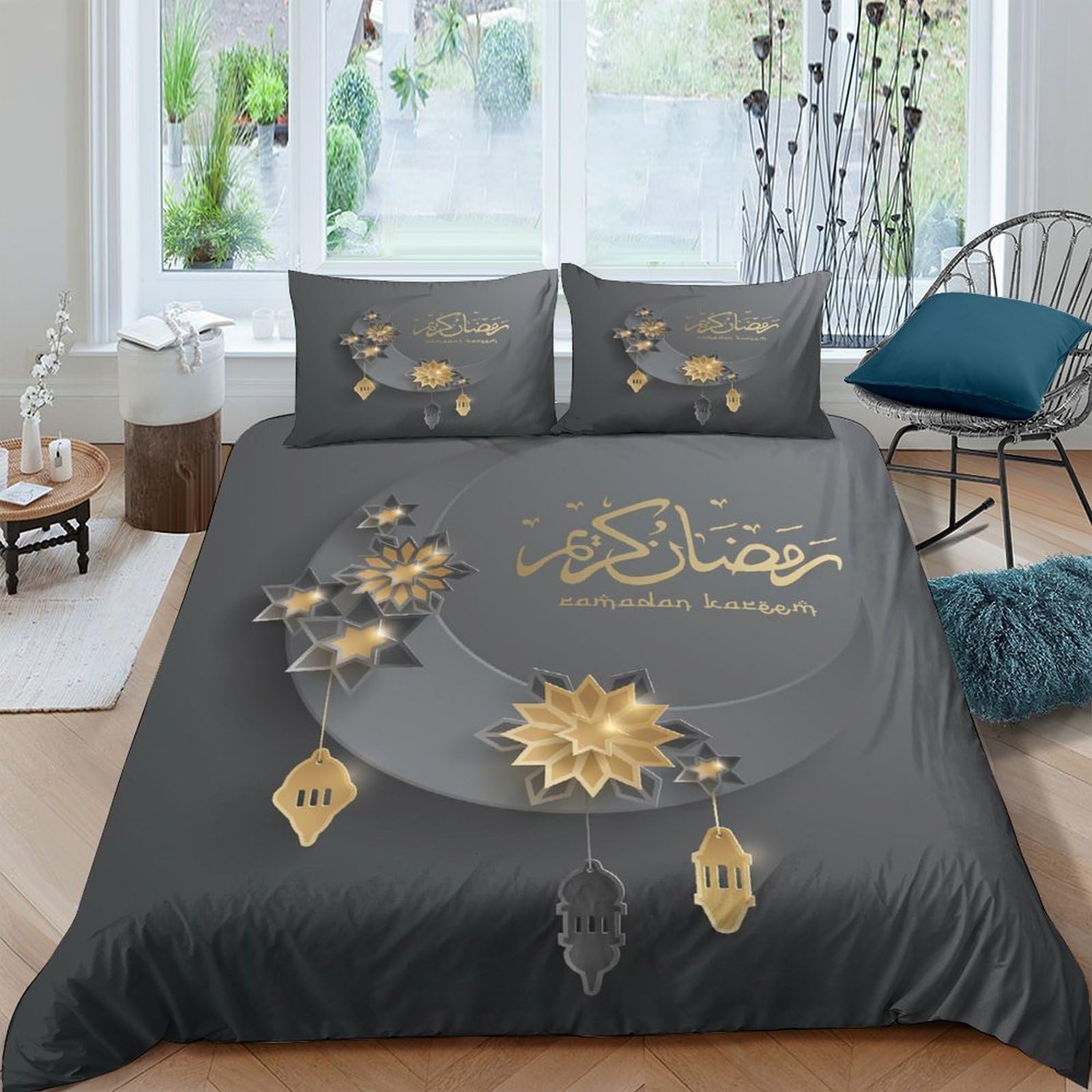 Ctjqhvkz Style-3 3D Printed Crescent Moon Fitted Sheet Microfiber Soft Decorative Sun Bed Cover For Bedroom Guest Room Dustproof Easy Care Single（135X200cm）
