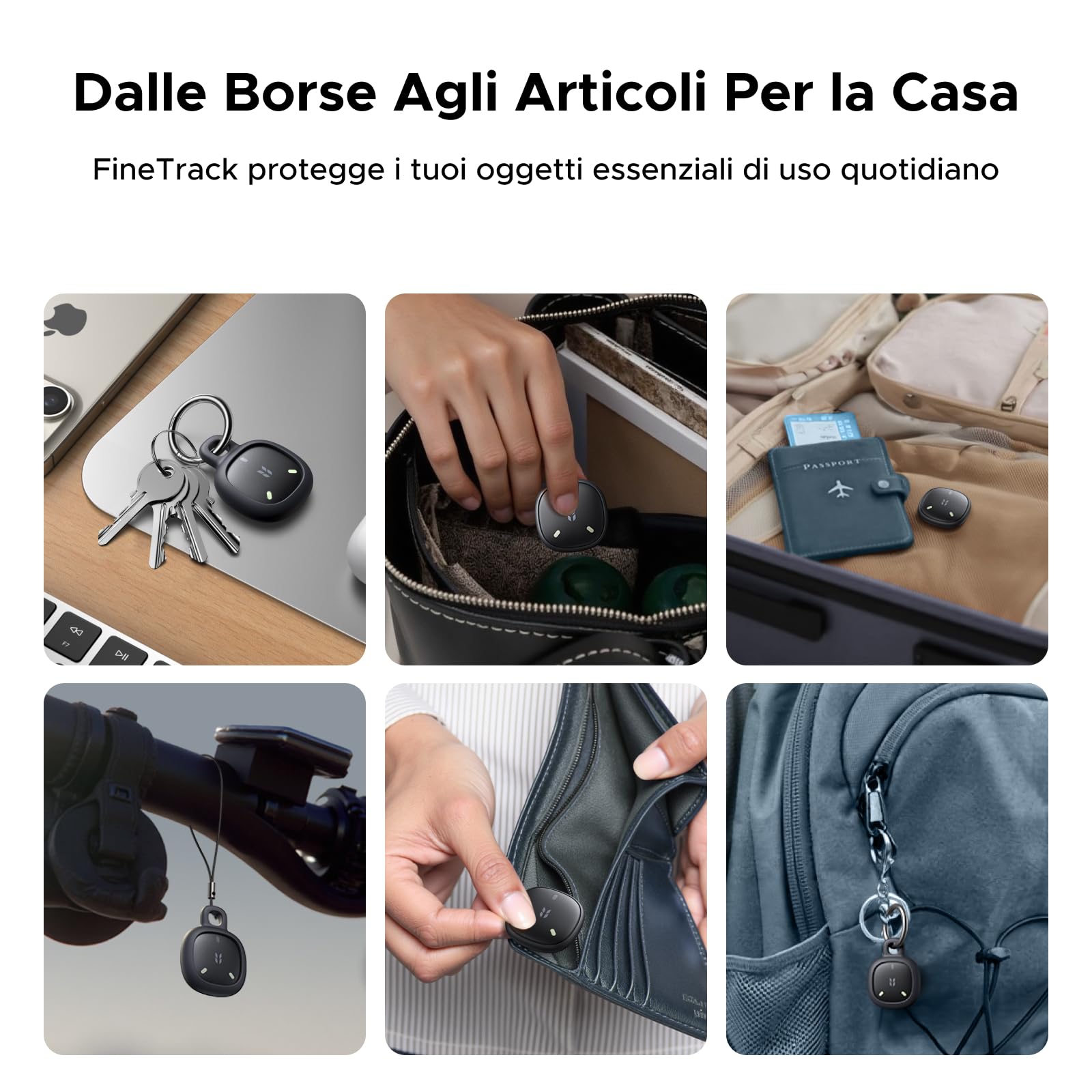 UGREEN FineTrack Mini DUO 2 Supporto iOS Find My o Android Find Hub | Fluorescenza, 110dB, Localizzatore, IP68, Tracker Bluetooth Localizzazione, per Chiavi Bagaglio Zaino Borsa