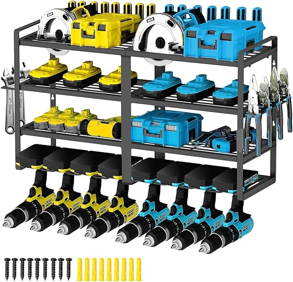 Alpen Wall Mount Power Tool Rack with 4 layers