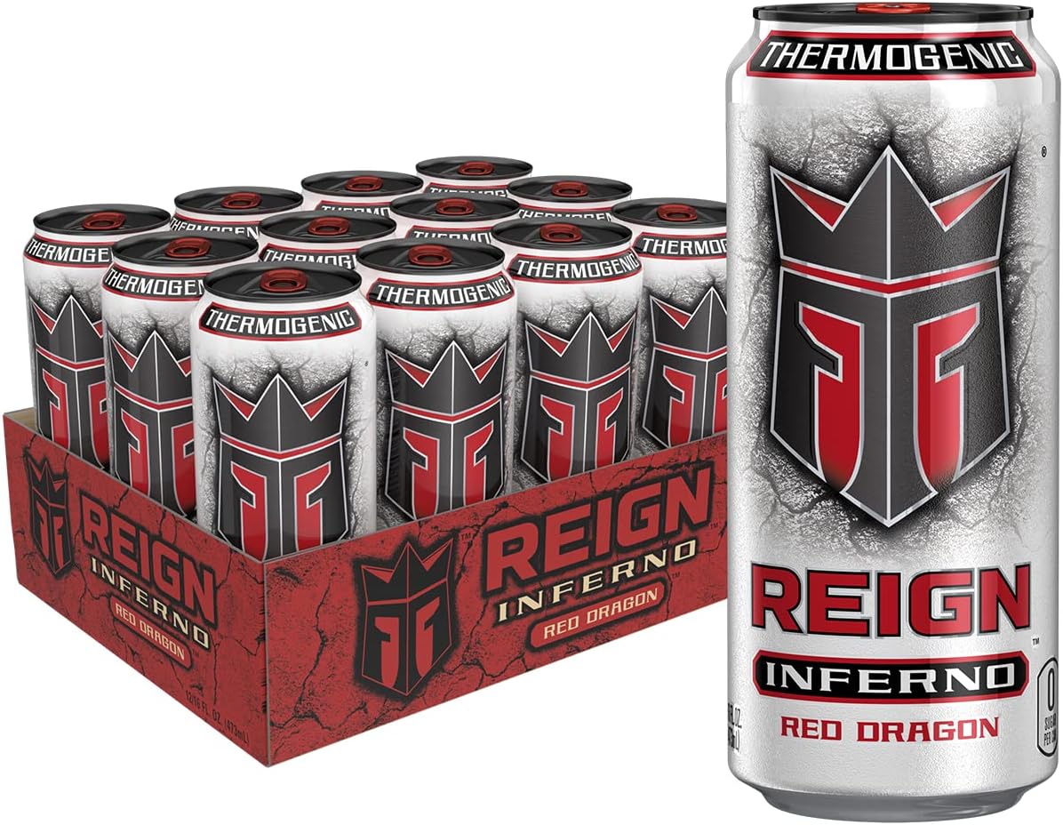 Inferno Red Dragon, Thermogenic Fuel, Fitness and Performance Drink, 16 Fl Oz (Pack of 12)