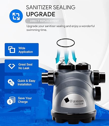 Vista 3 de Paquete de 2 anillos tóricos grandes VITON R0586300 de repuesto para The Zodiac Nature 2 Fusion, Fusion Soft, Inground, Vision Aboveground, Vision