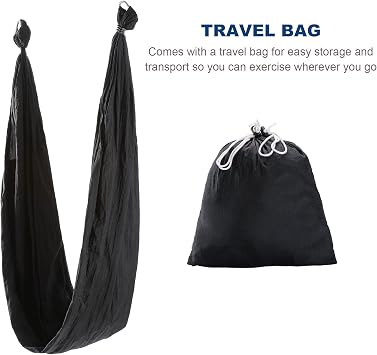 ZELUS Aerial Yoga Swing Sling Strong Yoga Hammock Kit Set Trapeze Inversion Equipment Include 2 Extensions Straps and Ceiling Mounting Kit