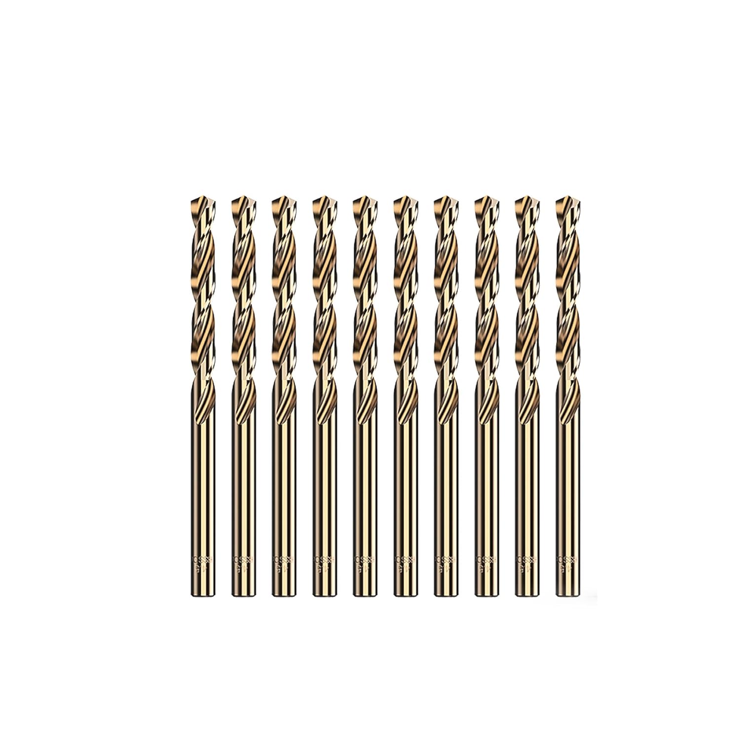 HUHAO Cobalt Drill Bit Set, 10Pcs M43 High Speed Steel Jobber Length Drill Bit Kit for Hardened Metal, Stainless Steel, Cast Iron, Wood and Plastic,0.5mm