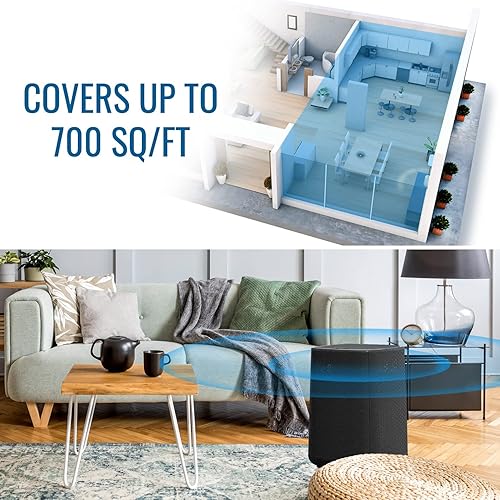 Miniatura 5 de Habitat Purificador de aire y desinfectante para habitación grande con sistema de filtración de carbón activado HEPA, limpia hasta 3600 pies