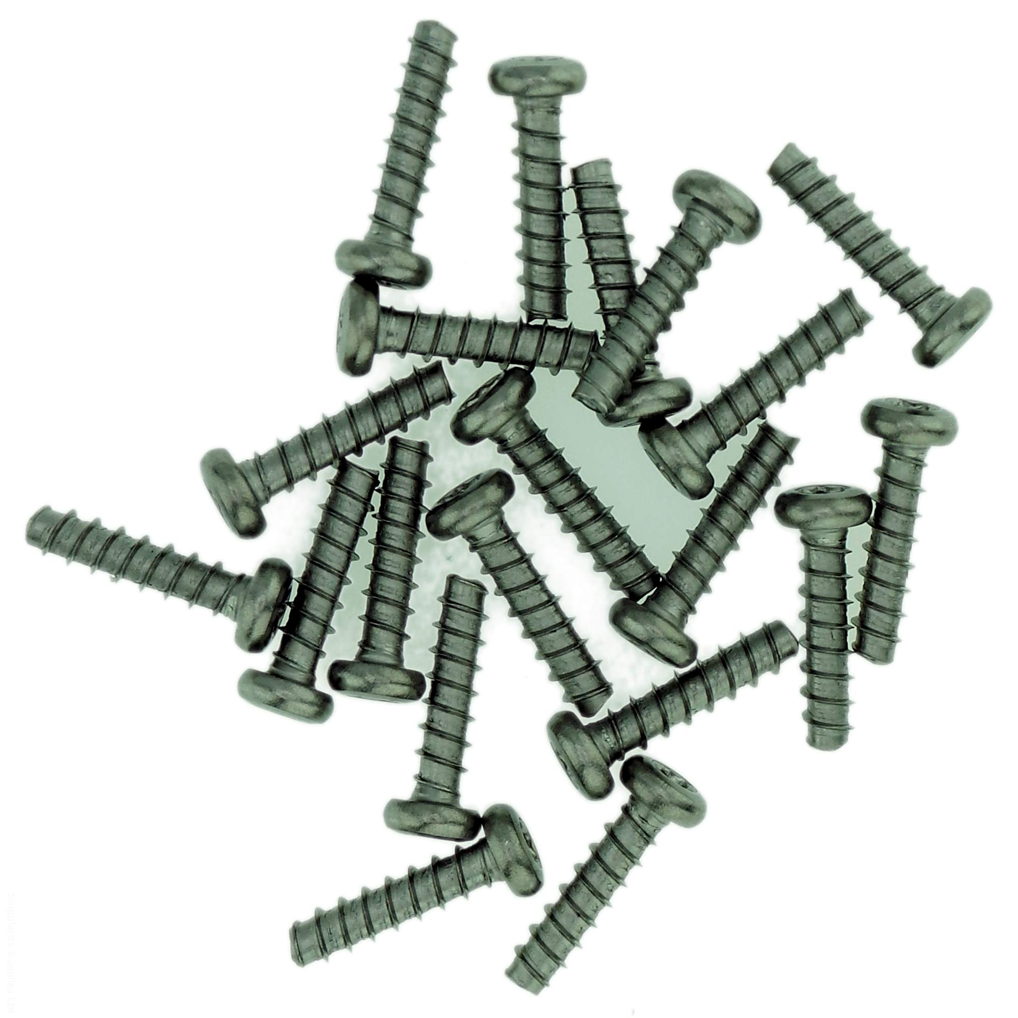 Singularity Supplies Silver D3 (3Mm X 16Mm) Tx Pan Screws For Plastic (Trilobular) - Stainless Steel (A2) (Pack Of 20)
