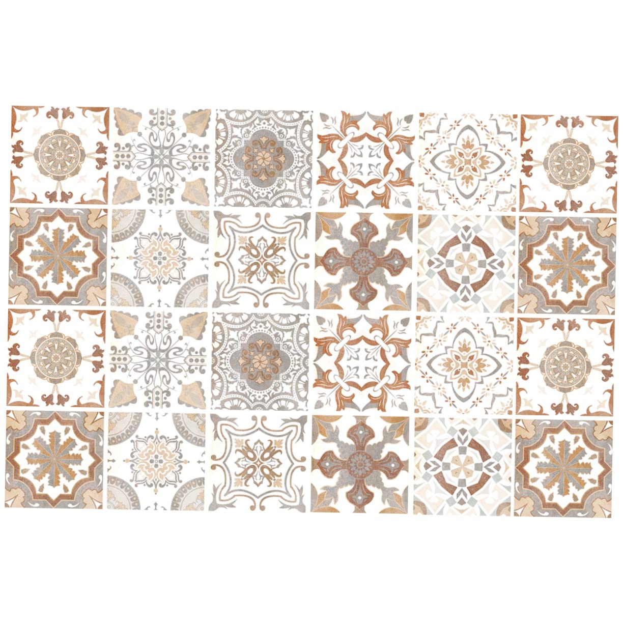 Autocollants décoratifs muraux pour carrelage de maison pack de 24 stickers auto-adhésif