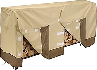 Vista 17 de Classic Accessories Veranda - Cubierta resistente al agua para estante de troncos de 4 pies, fundas para muebles de patio