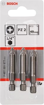 Bosch Professional Accessories Screwing Tip, Grey, 3 Pieces