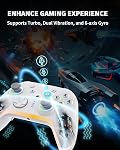 Bcofo Wireless Mobile Game Controller for iOS/iPhone/Android/Cell Phone/Switch/Laptop, Gaming Gamepad with Phone Clip for Gamers, Hall Effect Triggers, Wired PC Control, with RGB LED Lighting