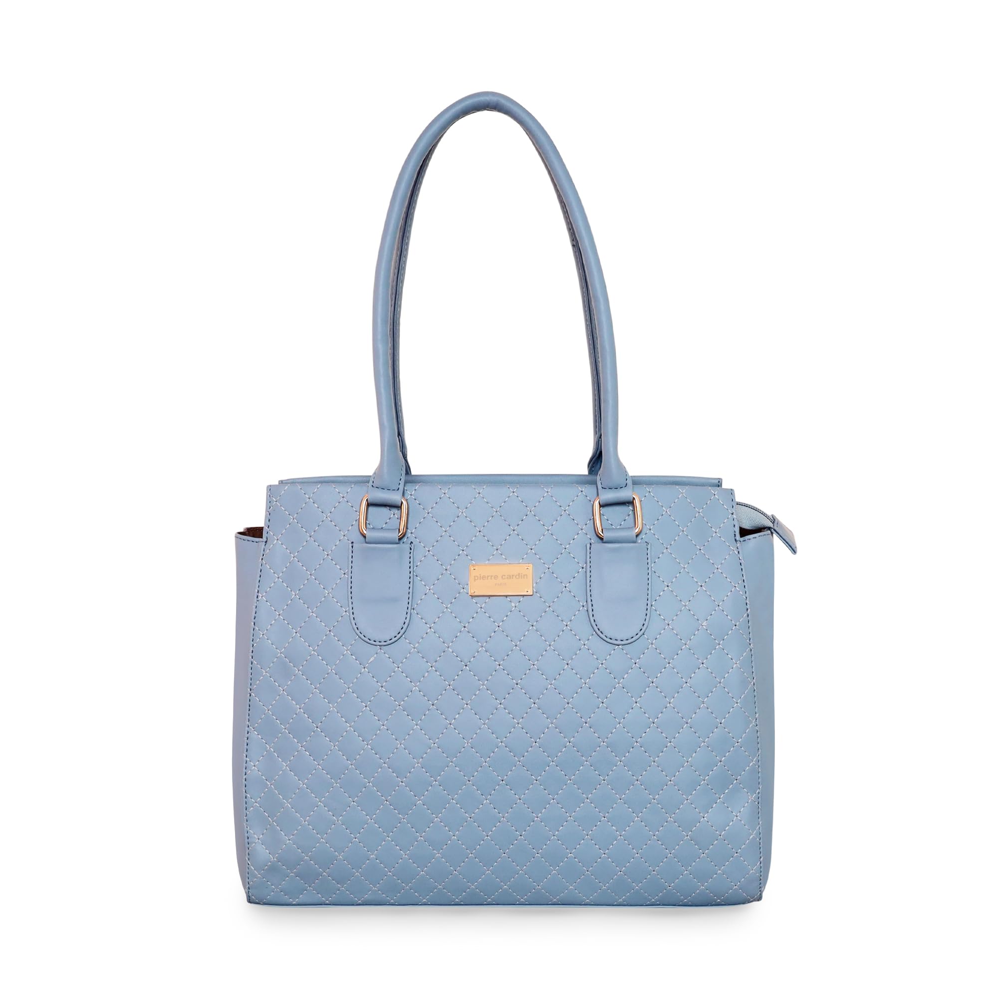 Pierre Cardin Stylish Tote Bag For Women | PU Leather College Bag For Girls | Multipocket Handbag For Office Going Ladies, Blue (B0CTH7W8KK) Amazon Price History, Amazon Price Tracker