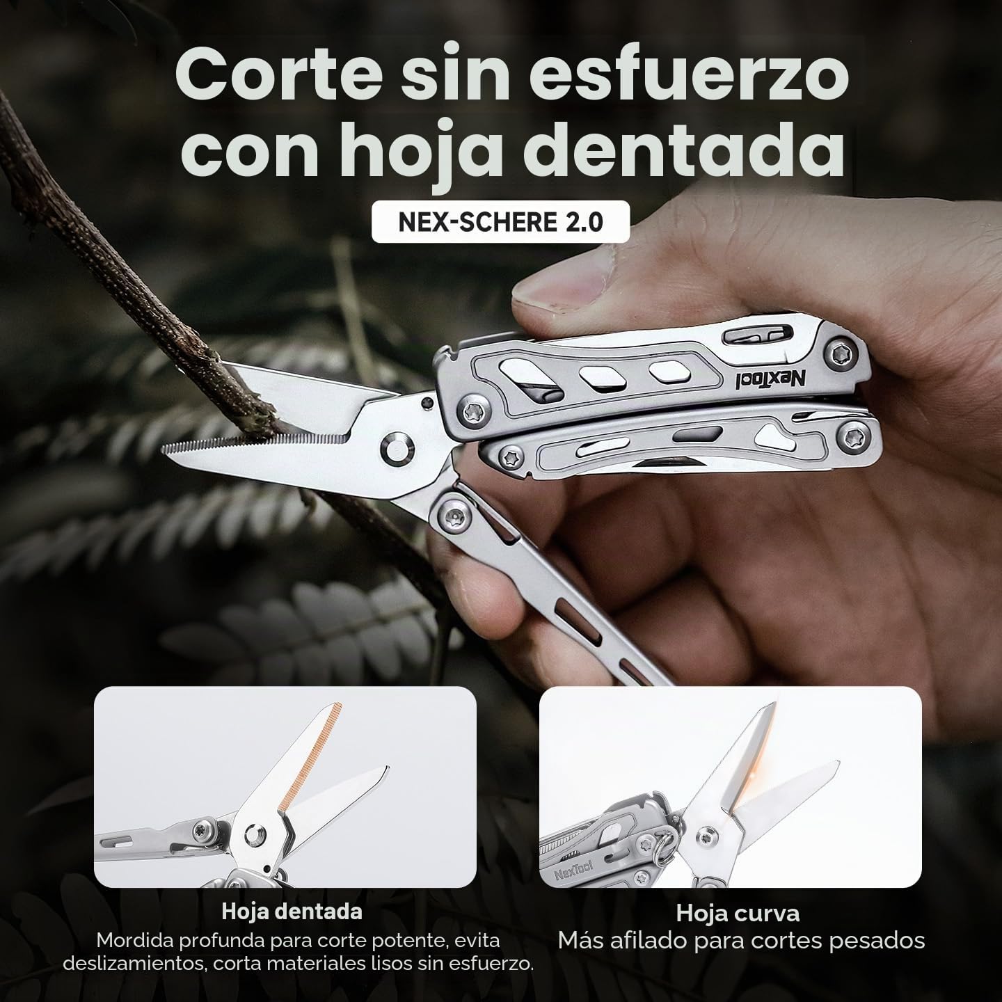 NexTool Multitool, F12 Mini Flagship 13 en 1 Multitool Tool für Schlüsselanhänger mit Zackenschere,Feile,Sicherheitsverriegelung,Upgrade 80CrMoV14 Stahl für ED,Outdoor & DIY,Geschenk für Männer
