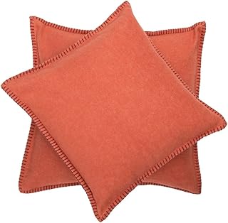 David Fussenegger Sylt Housse de Coussin, Coton, Terracotta, 50 x 50 cm
