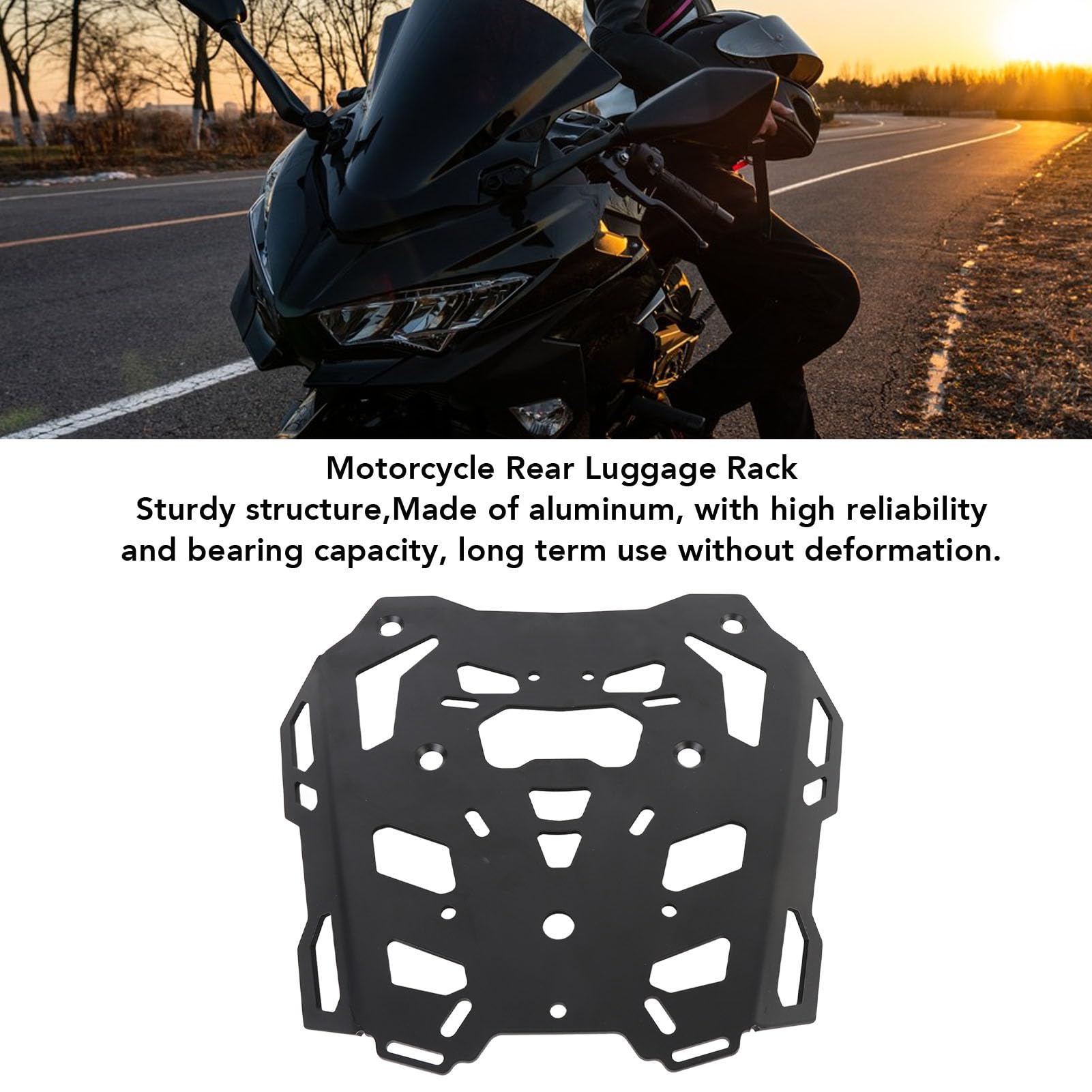 Heavy Duty Motorcycle Rear Luggage Carrier Quick Install Rear