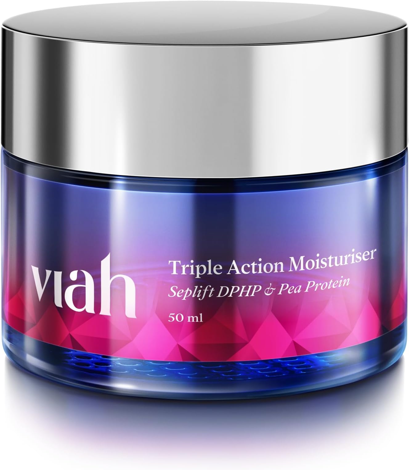 VIAH Anti Aging Face Moisturizer Cream for Women | Triple Action Moisturizer for Glowing Skin | Moisturiser for Tightening Skin, Remove Wrinkle & Fine Lines | Rejuvenates & Firms Aging - 50 ml