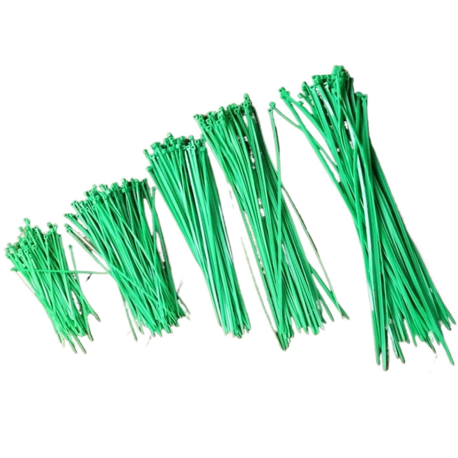 Zip Ties 500/50PCS Plastic Self-Locking Nylon Tie Green Cable Tie Heavy Duty Sealing Wrap Strap Multi-Purpose Garden Plant Fastening Ties Long Cable Ties(300x3.5mm,100PCS)