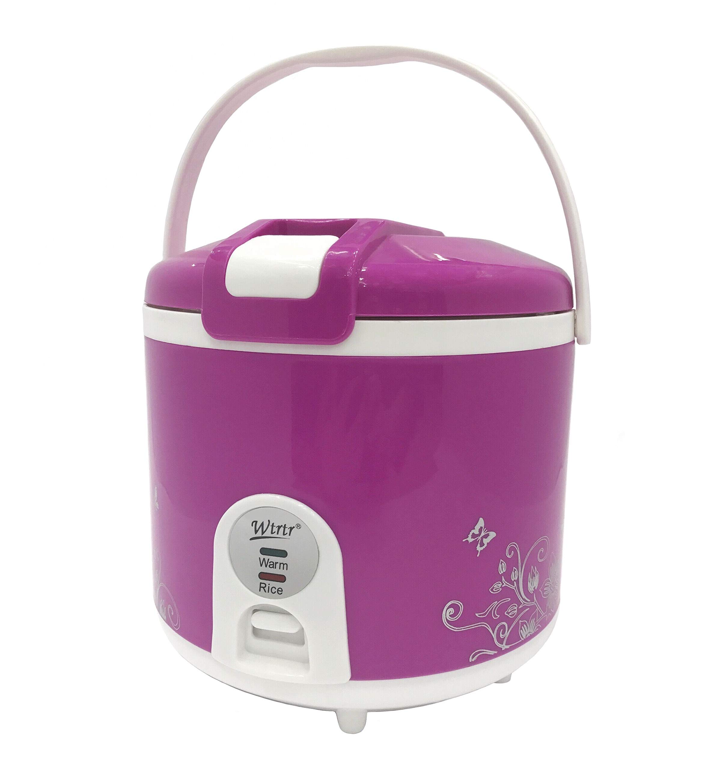 Wtrtr 1.5L Mini Rice Cooker Food Heater Electric Food Lunch Box Portable Multifunctional Office Outdoor School Use for Cooking Rice Porridge.rice.great for 2-3 people.WTR-RC02-1 (red)