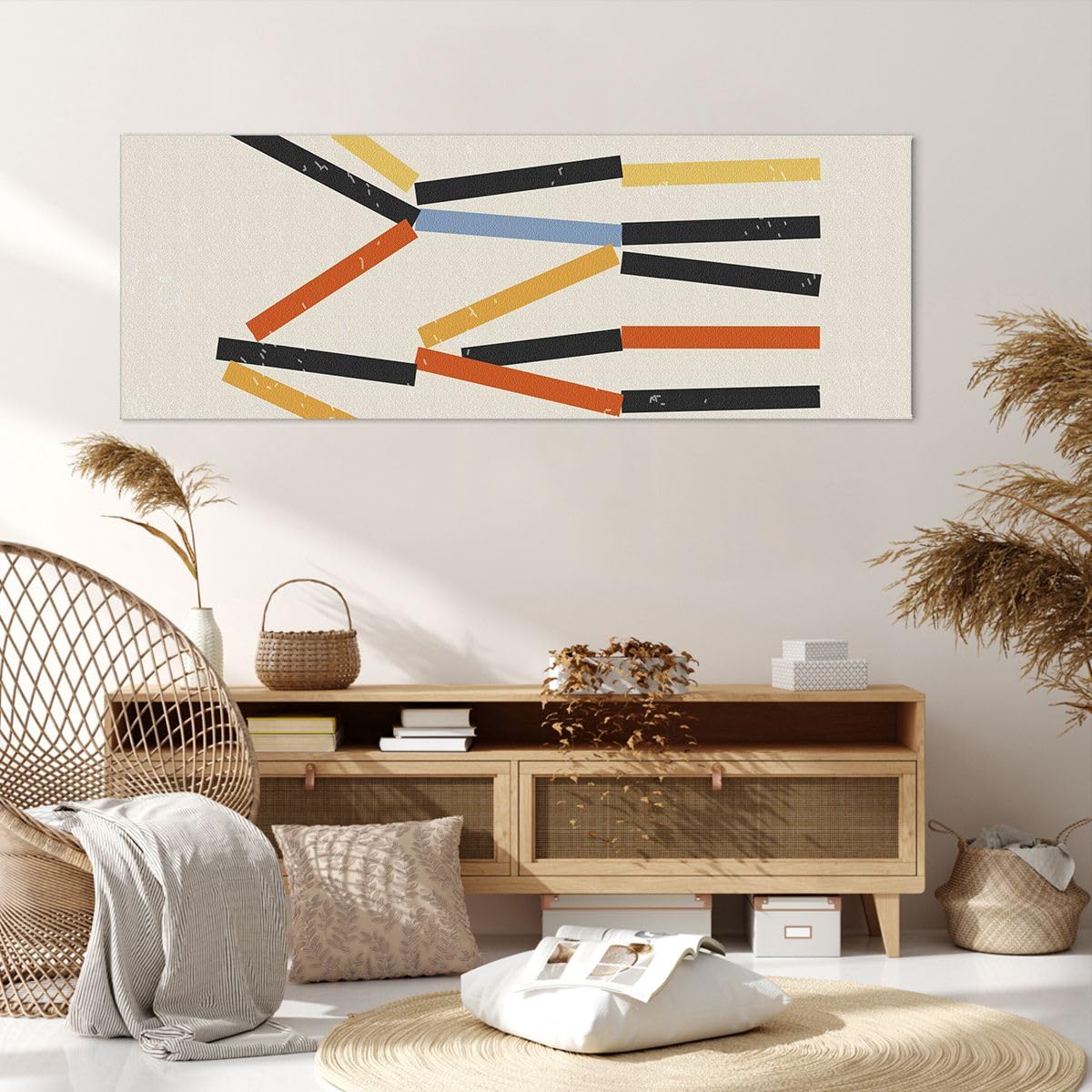 Lienzos decorativos Minimalismo Inconformista Contemporáneo Cuadro Sobre Lienzo Moderno 140x50cm Cuadros Decoracion Salon Dormitorio Cuadros Pared Imágenes Grande XXL Wall Art Prints AB140x50-5897