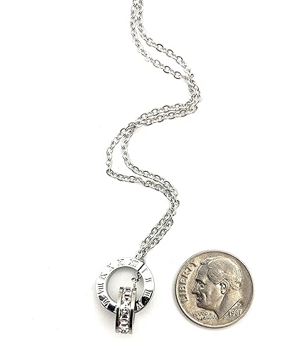 Miniatura 7 de Smiling Wisdom - Tarjeta de felicitación de amistad especial para amigos atemporales con collar de doble círculo entrelazado con tiempo - Mejor