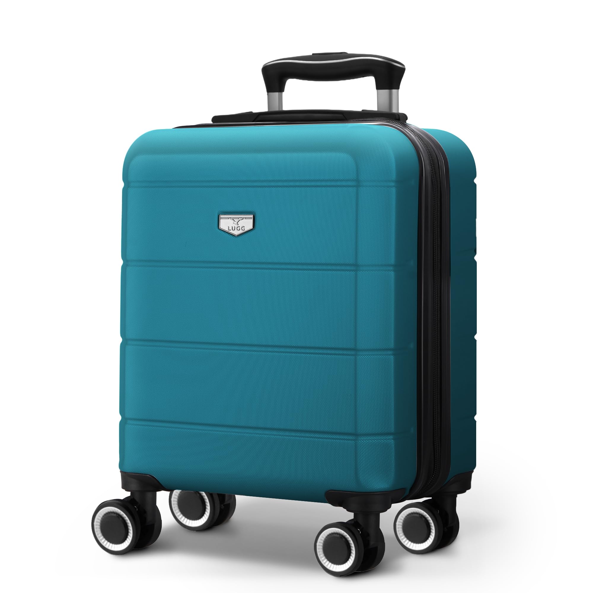 LUGG - Jetset 40cm Suitcase - 40x30x20cm- Ryanair Compatible - Underseat Size - Hard Shell ABS - Spinner & Removable Wheels - Lightweight Travel Luggage- Cream/Brown — view 36