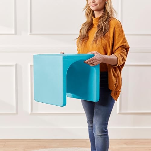 Miniatura 139 de ECR4Kids Tri-Me - Juego de mesa y sillas cubo, muebles multiusos, color azul, 3 piezas Azul,Agua,Negro -,Azul Cian,Verde Fern,Verde,Verde