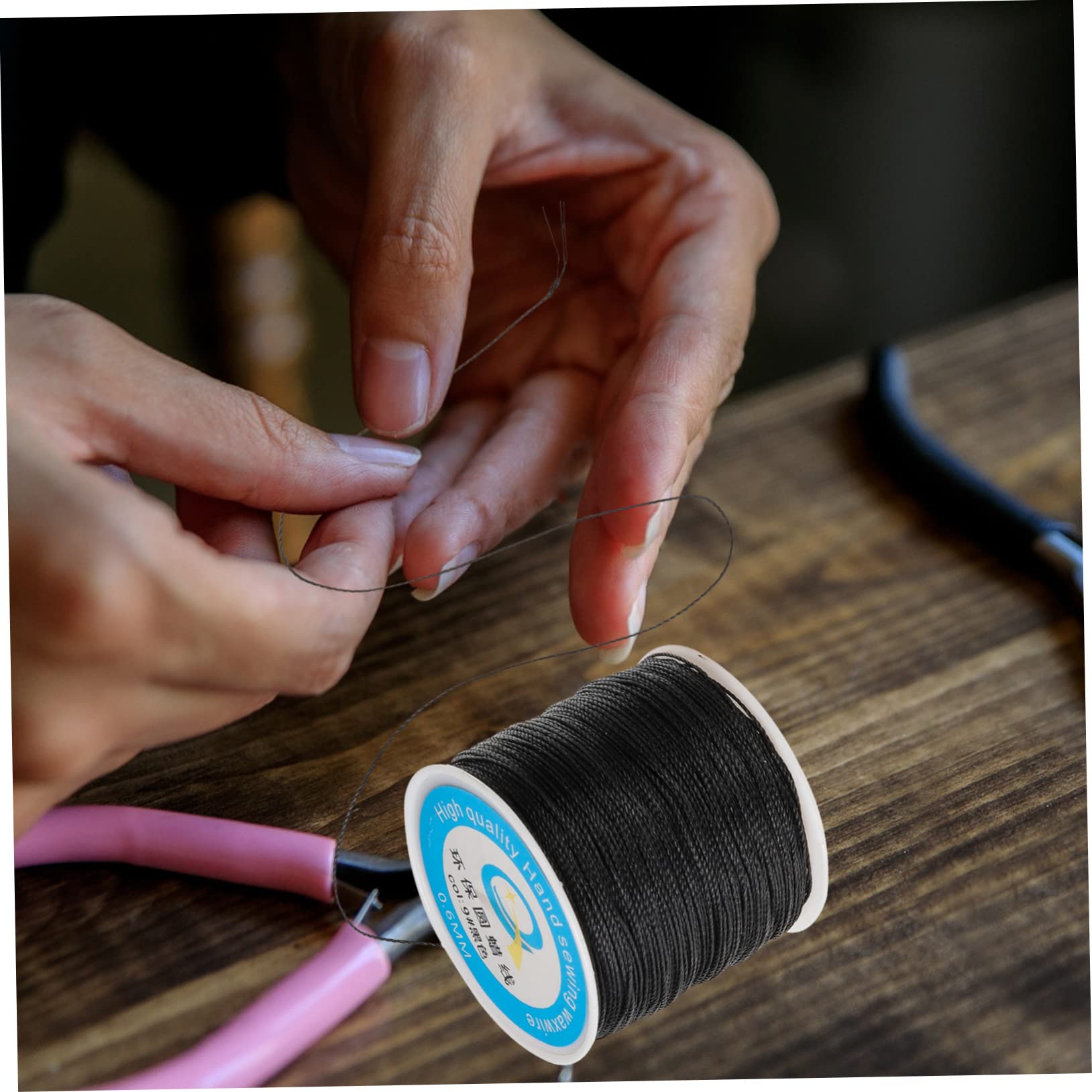Operitacx 6pezzi Filo Cerato Per Cucito Resistente e Durevole Per Lavori Artigianali e Riparazioni Pelle Per Bracciali Fai Da Te e Progetti Di Cucito