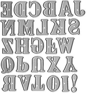 Metal Capital 26 Alphabet Cutting Dies,Capital 26 Letters Die Cuts Embossing Stencils Template Mould for Card Scrapbooking and DIY Craft Album Paper Card Decor
