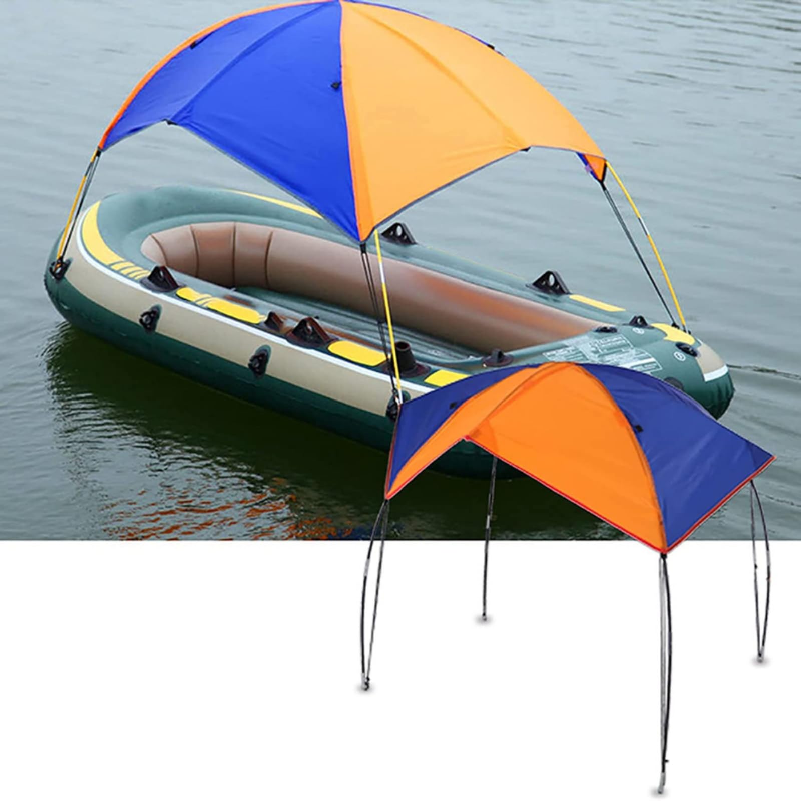 Tettuccio Pieghevole Leggero Tendalino Telaio Curvo Telaio Copertura Nautica, Grande 195 155CM
