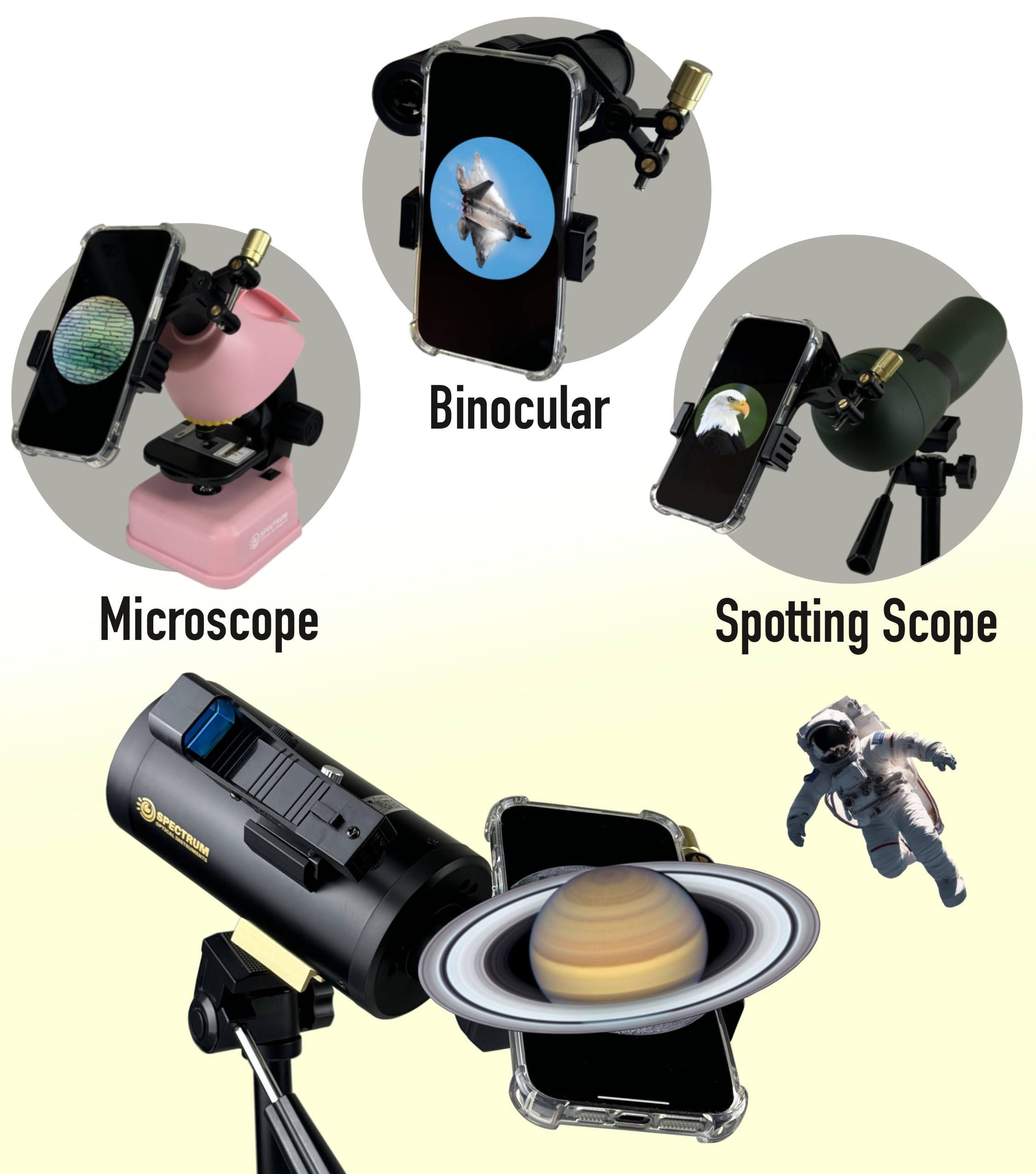 Amazon.com : SpectrumOI Telescope Phone Adapter Mount for