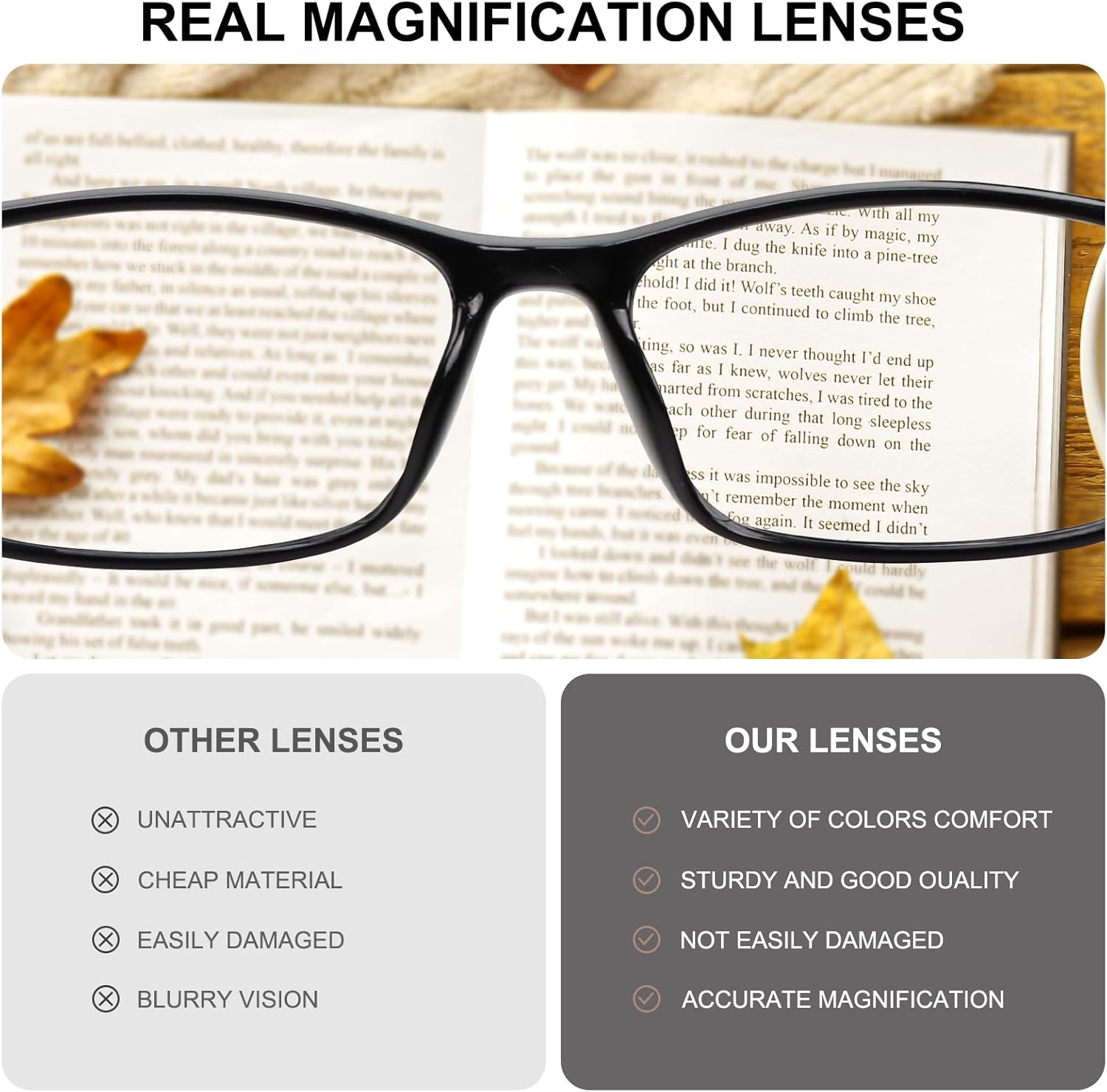 MMOWW Oversized Square Reading Glasses Fashion Cute Blue Light Blocking Computer Readers for Women 3 Pack - Image 3