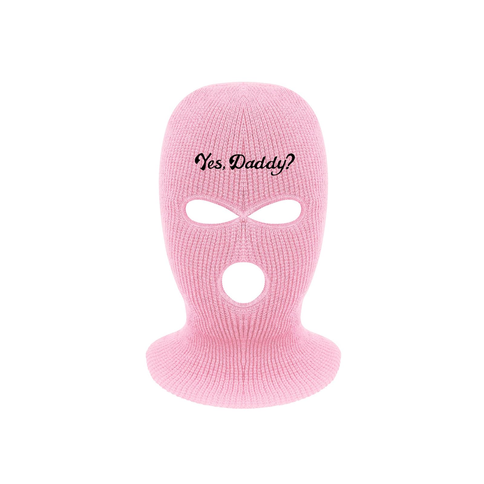 Ski Mask 3 Hole Ski Mask Yes Daddy Balaclava Winter Full Face Cover Knit Beanie for Men Women