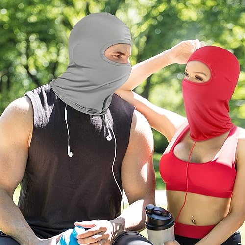 Miniatura 5 de Geyoga 12 máscaras de esquí para hombres, cubierta completa de invierno, máscara facial de invierno, protección solar UV, pasamontañas para mujeres,