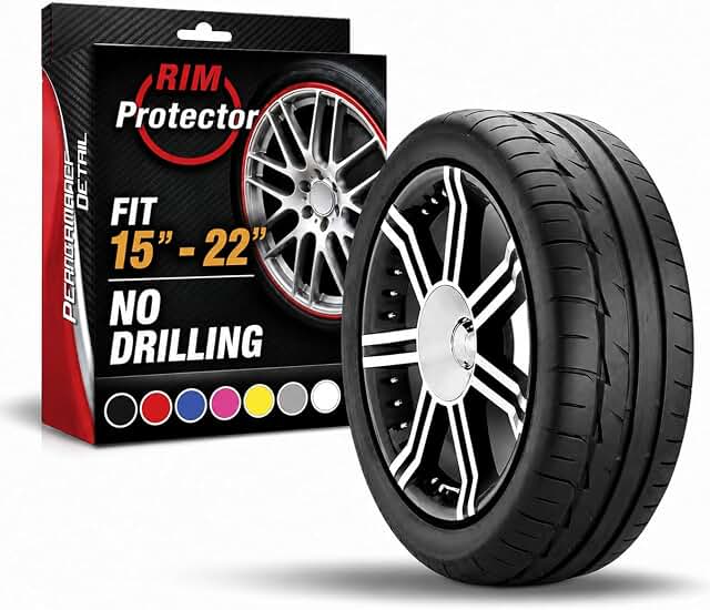 Black Detail car wheel rim protector kit