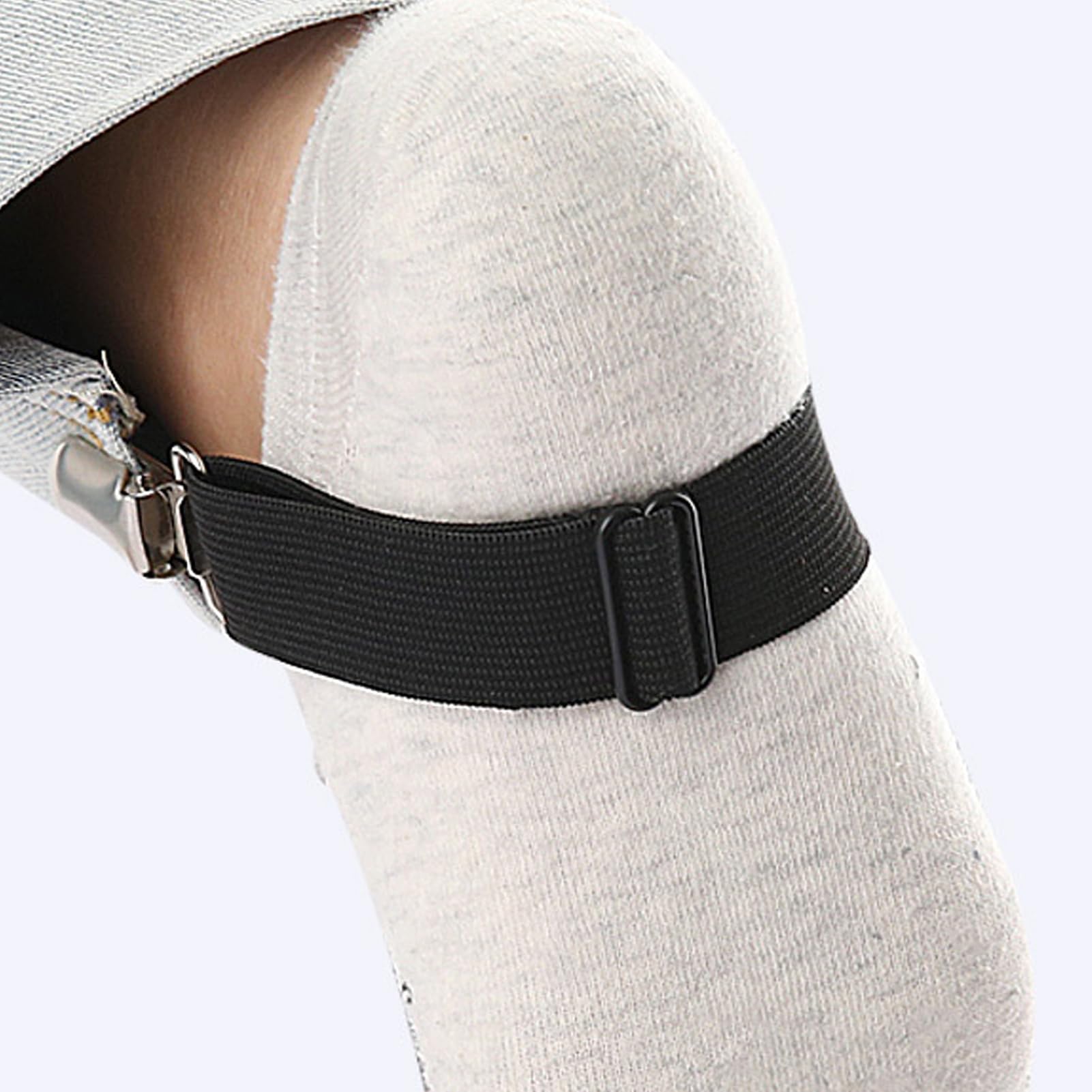Fixateurs de Bas de Pantalon - 2 Pièces Réglables Pinces d'Étrier - Bretelles Anti-Dérapantes Unisexe pour Bottes,Randonnée Motocyclisme Pêche Camping