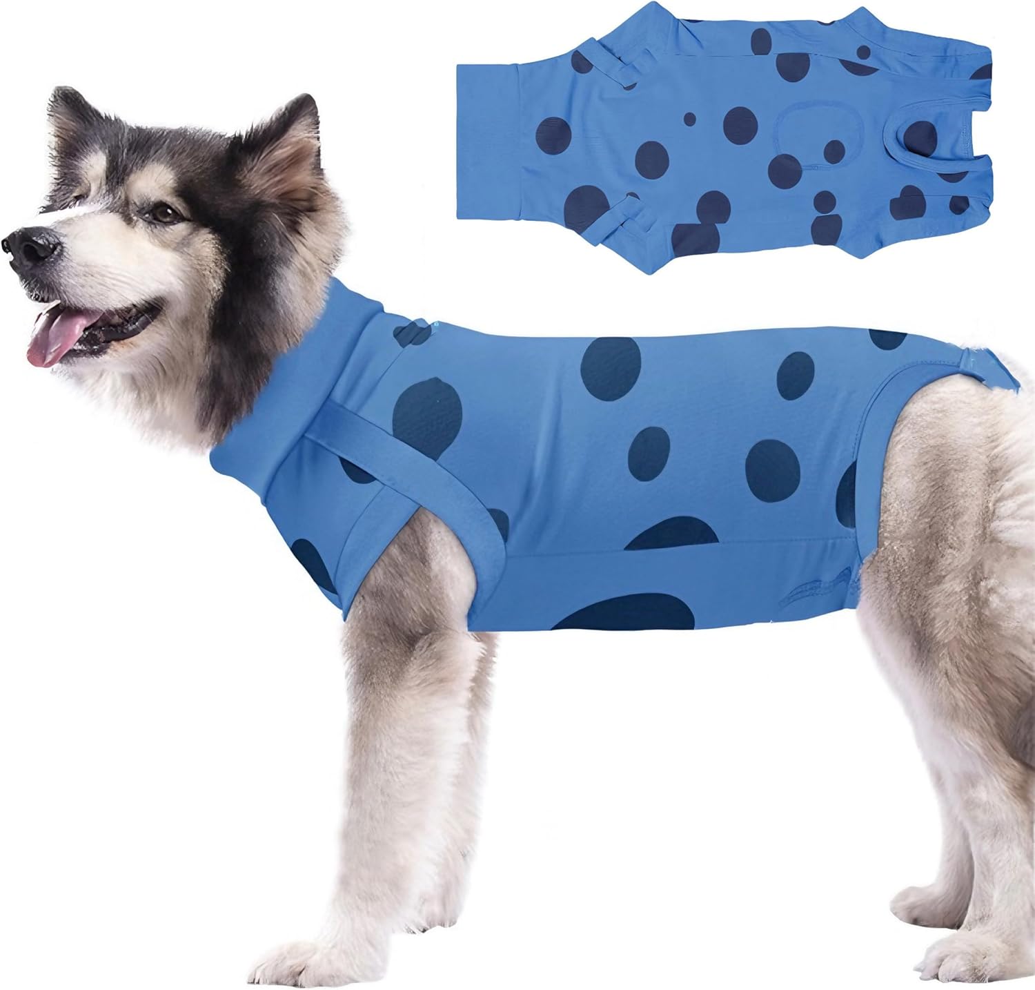 XXXL Dog Recovery Suit Male with Pee Hole for Neture Healing, Comfortable Anti-Lick Alternative to Cone, Soft Post-Operative Surgery Protective Wear, Unisex Pet Surgical Vest for Wound Care(Blue)