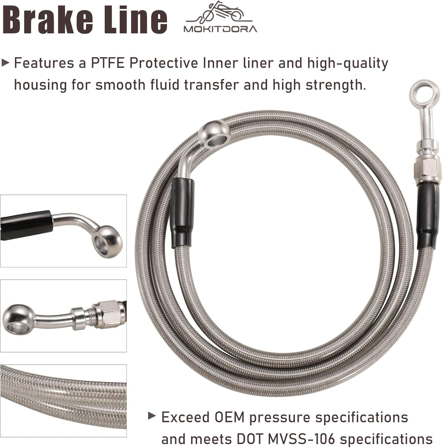 MoKitDora Softail 16" Handlebar Extended CAN-bus Wiring Clutch Brake Line Throttle Cables and Turn Signal Harness Kits for 2000-2006 Harley FXS FLS Heritage Springer Deluxe Fat Boy FLSTF, Chrome