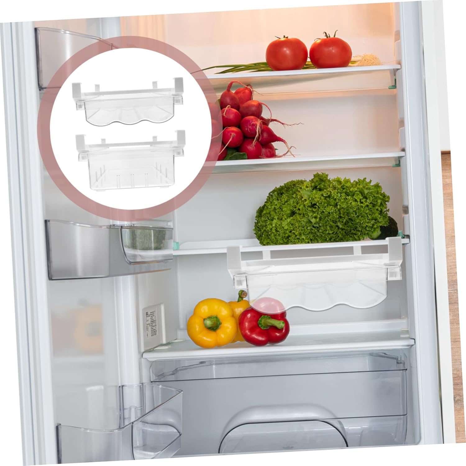 Generic Multi-function Egg Organizer Transparent Refrigerator Egg Holder for Storage Tray Space-saving Pull-out Design for Home and Farm Use