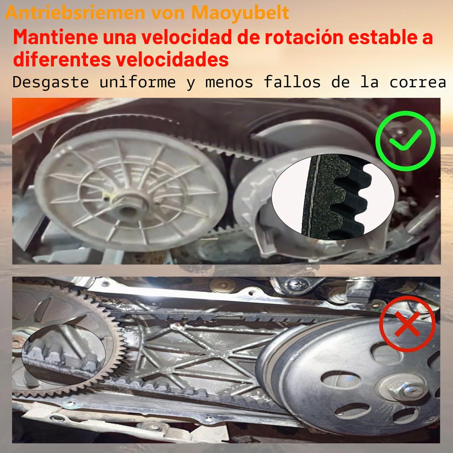 Correa de transmisión B3211AA1103 para Aixam 500.4 para Minivan/Pick-Up 1997-2003 2004 para Scouty para Crossline A721 A741 2005-2008