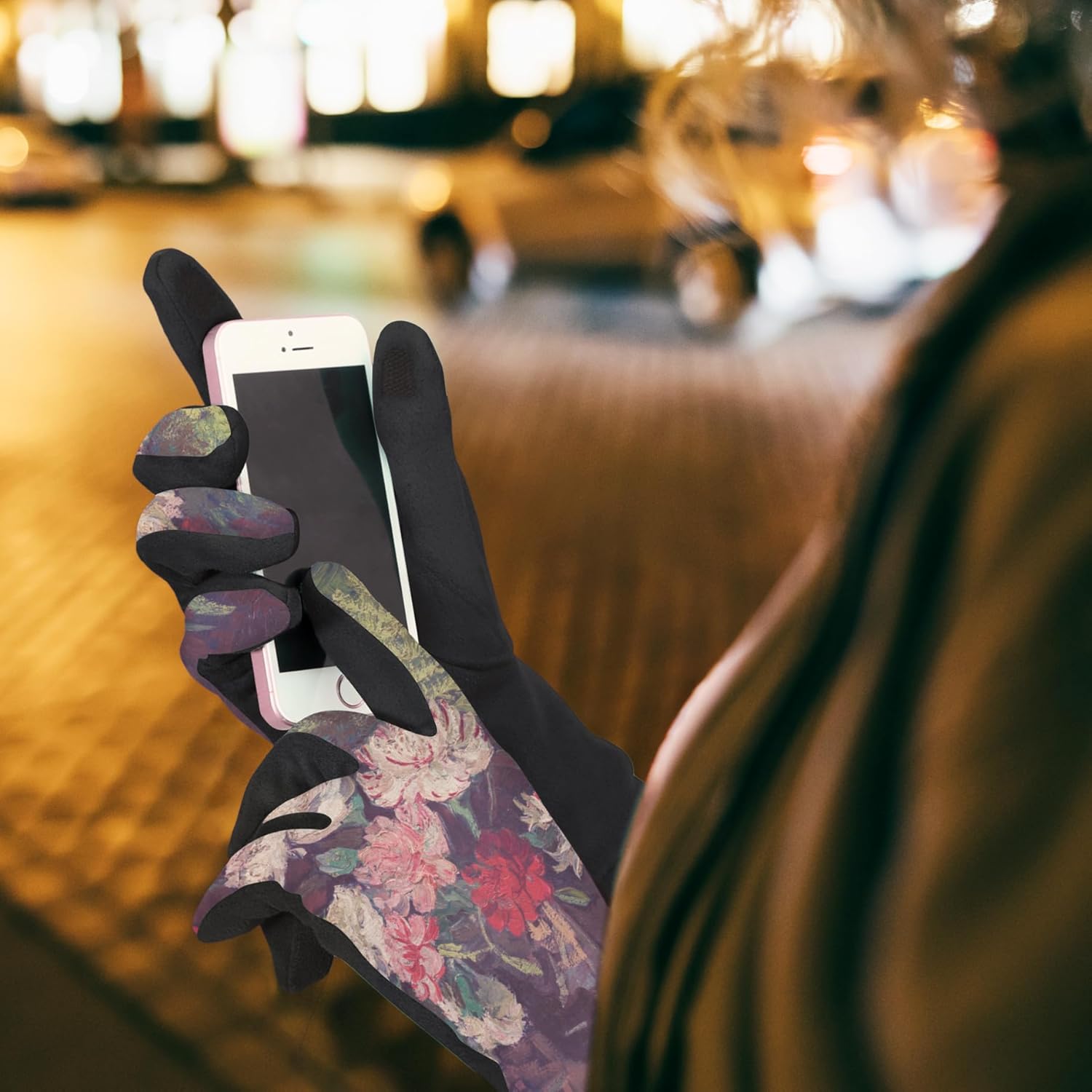 RainCaper Van Gogh Carnations Women’s Texting Gloves, Warm Touchscreen Gloves for All-Season Travel, Fashion, Museum & Dressy Wear, One Size - Image 7