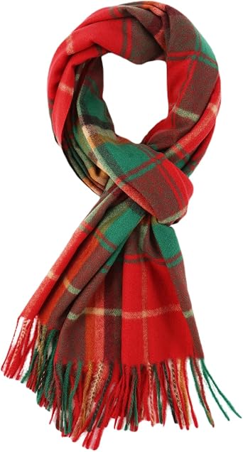 CYian Winter Scarf for Women Cashmere Feel Plaid Scarf Long Blanket Scarfs Winter/Fall Shawls and Wraps Large Scarves Gifts