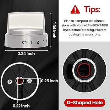 WB03X24818 Gas Stove Knob Replacement for GE, 5 Pack