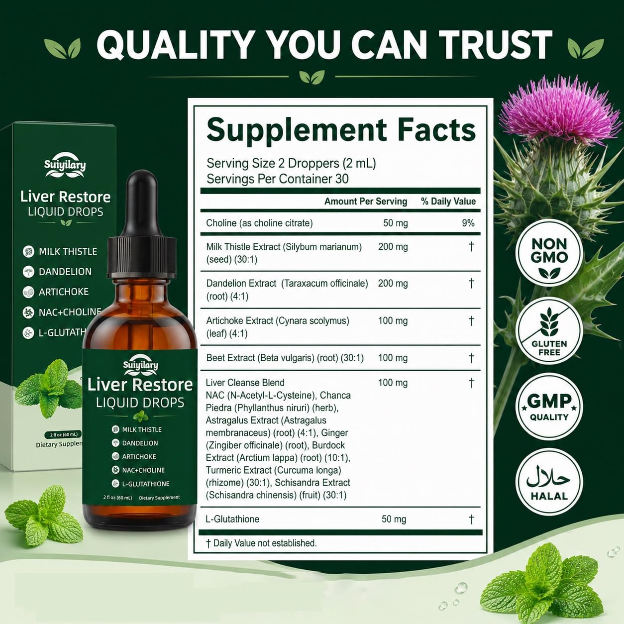 Liver Restore Support Liquid Drops, Herbal Wellness Supplement for Adults — Amazon image 9