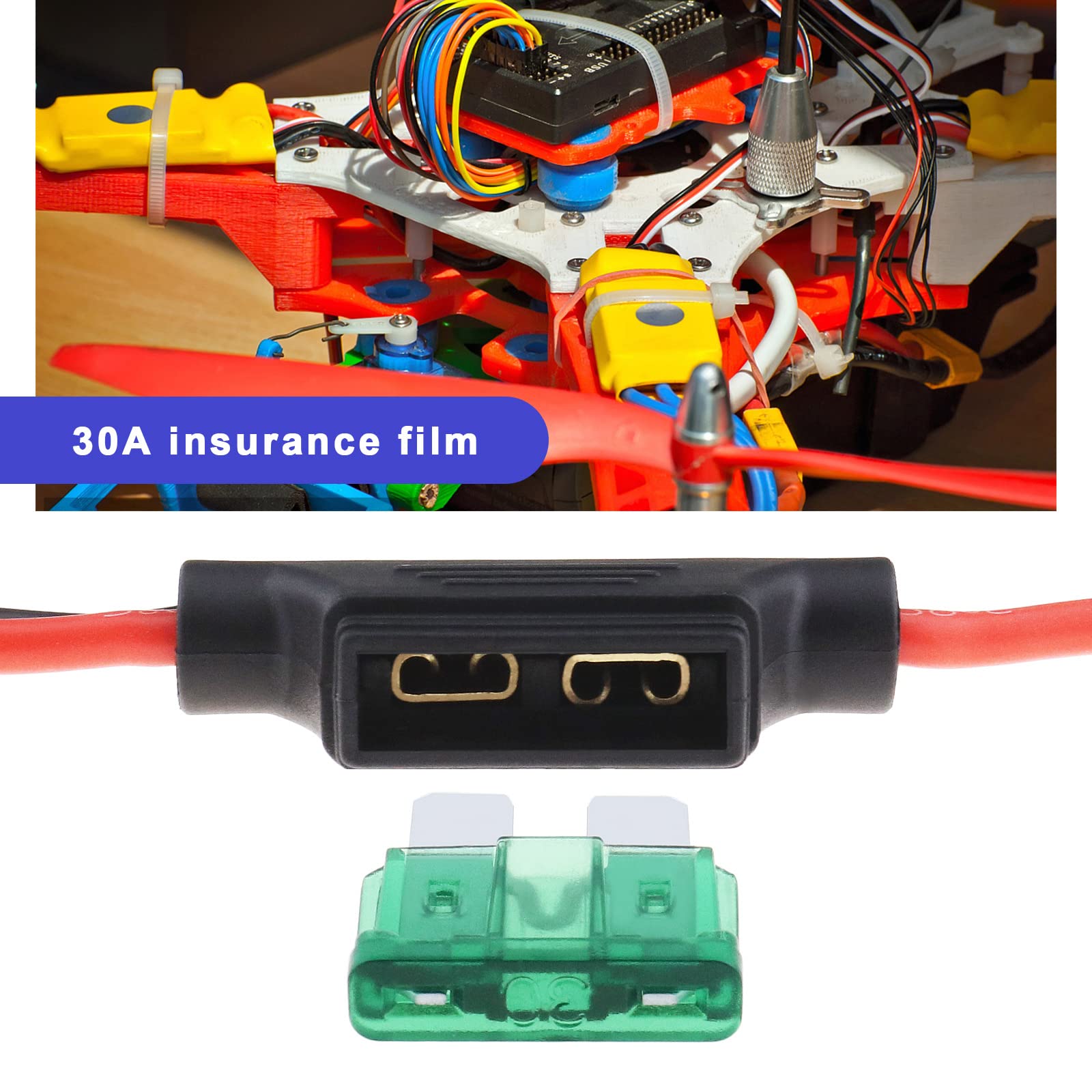 Amazon.co.jp: XT60オス→XT60メス延長ケーブル 30Aヒューズ 14AWG