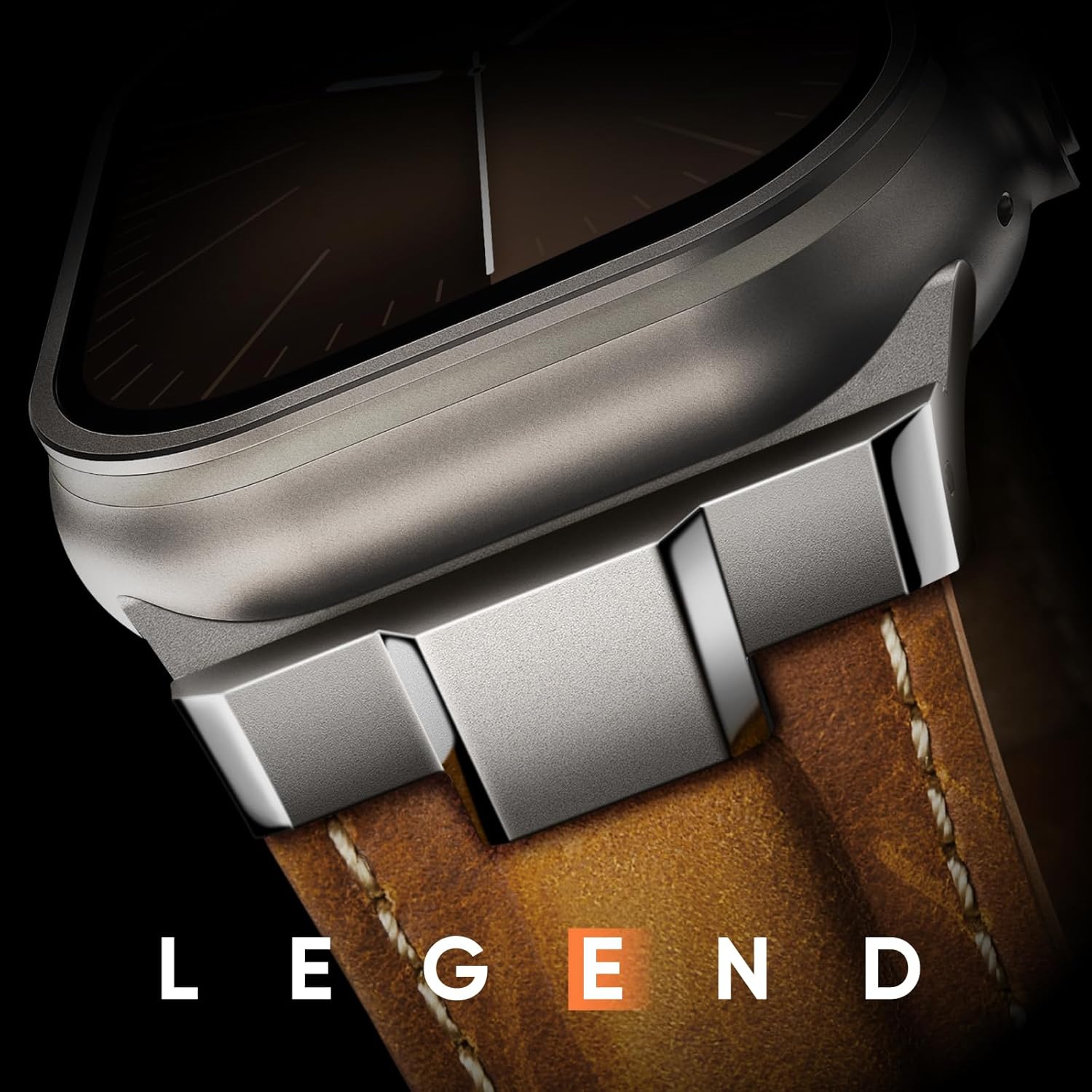 Suitisbest Leather Band Compatible for Apple Watch Ultra Band 49mm 46mm 45mm 44mm 42mm 41mm 40mm, Genuine Leather Replacement Strap for iWatch series 11 10 9 8 7 6 5 4 3 2 1, SE 3 2 1, Ultra 3 2 1 - Image 2