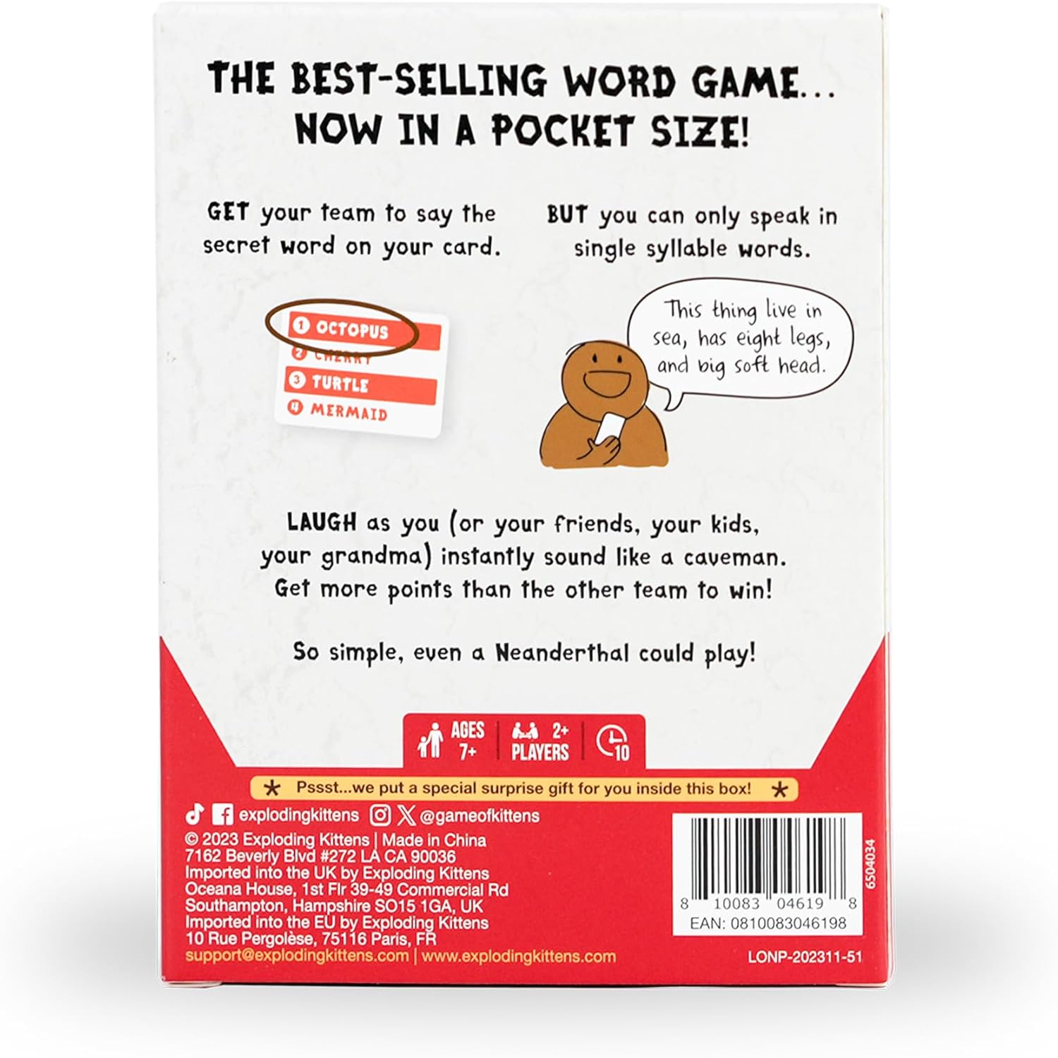 Exploding Kittens Poetry for Neanderthals Grab & Game 2+ Players - Ages ...