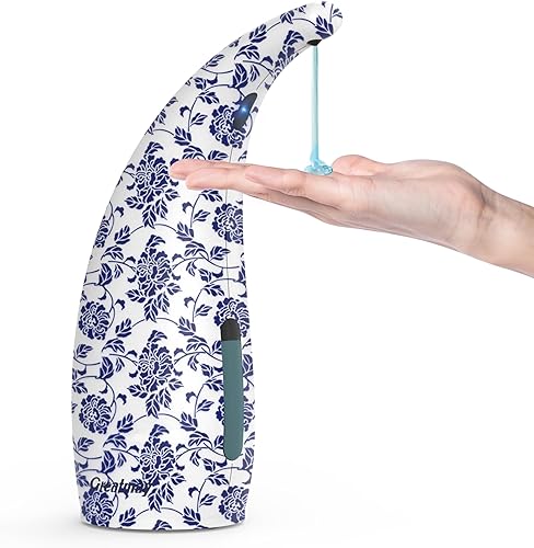 Vista 14 de Dispensador Automático Ajustable de Jabón Sin Contacto, Dispensador de Bomba de Jabón Líquido Sensor Sin Contacto con 4 Niveles Ajustables, Azul