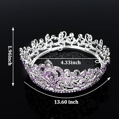Miniatura 50 de CIEHER Tiara pequeña para decoración de pastel de cumpleaños para niñas, aleación plateado